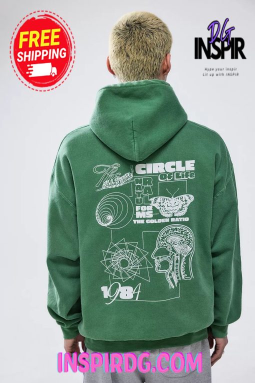 Urban Outfitters UO Green Circle Of Life Hoodie