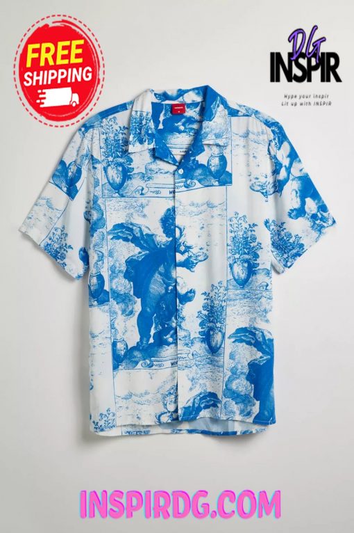 Urban Outfitters WORSHIP SUPPLIES Heavenly Bowling Shirt