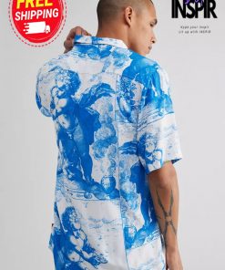 Urban Outfitters WORSHIP SUPPLIES Heavenly Bowling Shirt