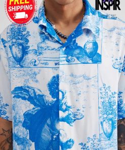 Urban Outfitters WORSHIP SUPPLIES Heavenly Bowling Shirt