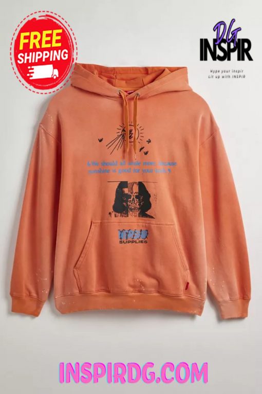 Urban Outfitters WORSHIP SUPPLIES Smile More Hoodie Sweatshirt