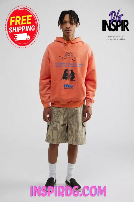Urban Outfitters WORSHIP SUPPLIES Smile More Hoodie Sweatshirt