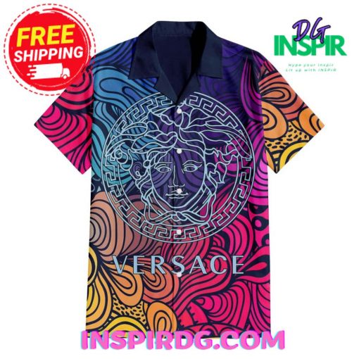Versace Royal Regalia Pink Purple Hawaiian Shirt
