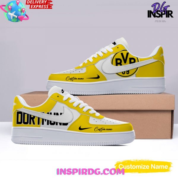 Borussia Dortmund Custom Name Nike Air Force 1 Shoes