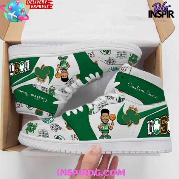 Boston Celtics Spirit Customized Air Jordan 1 Sneakers