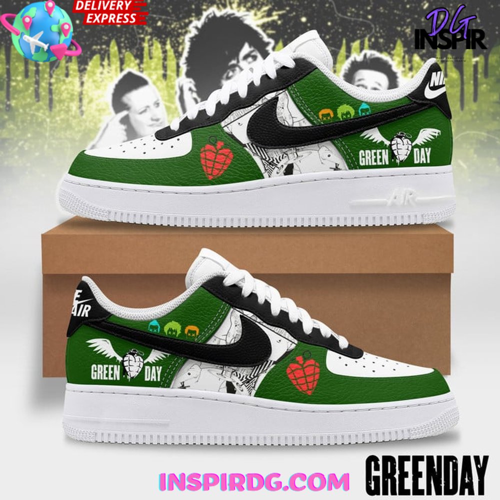 Green Day The Saviors Tour Nike Air Force 1 Sneaker InspirDG