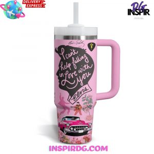 Elvis Presley Pink Flower Stanley Tumbler Cup