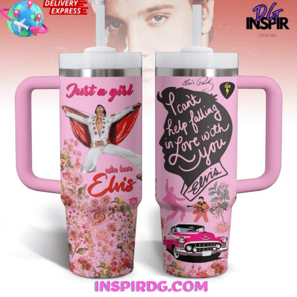 Elvis Presley Pink Flower Stanley Tumbler Cup