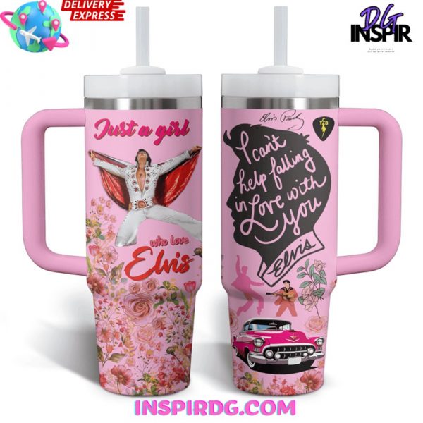Elvis Presley Pink Flower Stanley Tumbler Cup