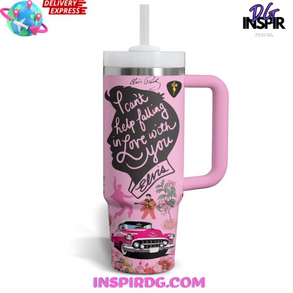 Elvis Presley Pink Flower Stanley Tumbler Cup