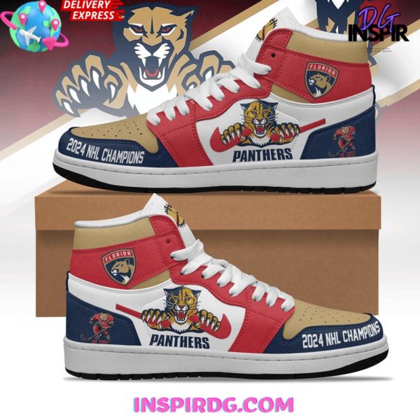 Florida Panthers 2024 NHL Champions Air Jordan 1 Shoes