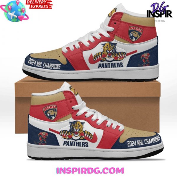 Florida Panthers 2024 NHL Champions Air Jordan 1 Shoes