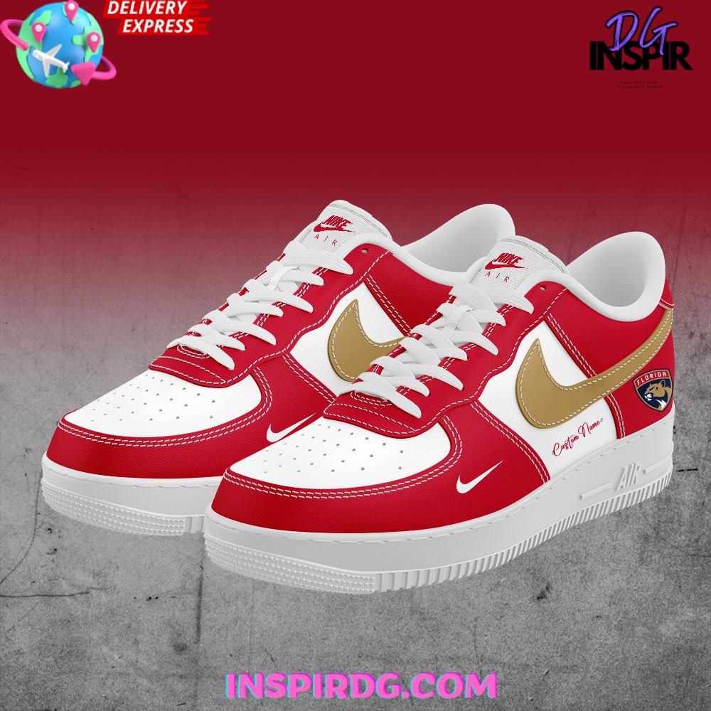 Florida Panthers Custom Name Premium Air Force 1 Shoes InspirDG