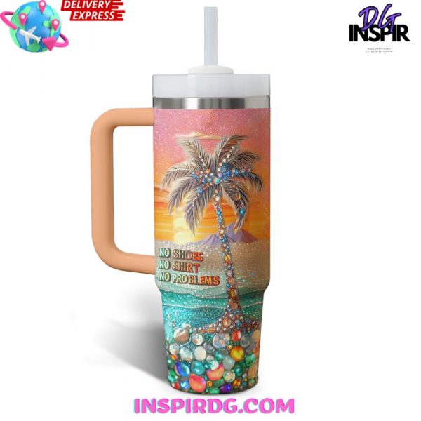 Kenny Chesney No Shoes No Shirt No Problems Diamond Stanley Tumbler