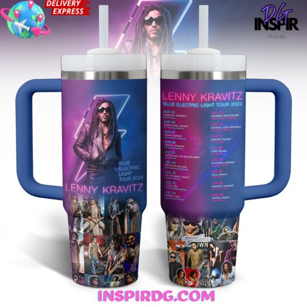 Lenny Kravitz Blue Electric Light Tour Stanley Tumbler Cup