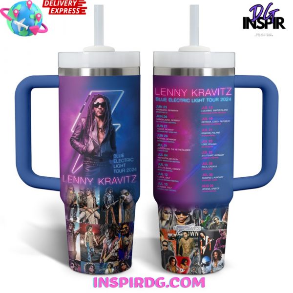 Lenny Kravitz Blue Electric Light Tour Stanley Tumbler Cup