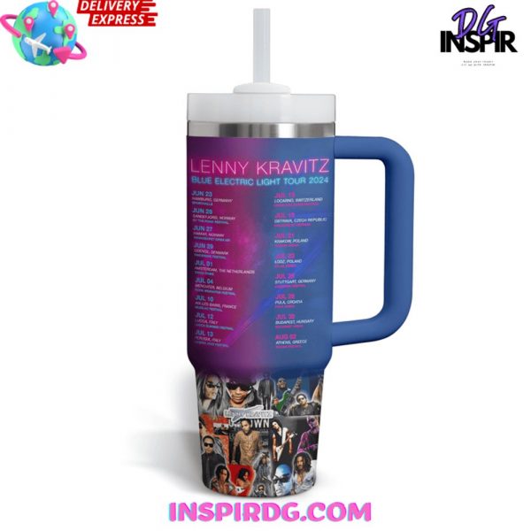 Lenny Kravitz Blue Electric Light Tour Stanley Tumbler Cup