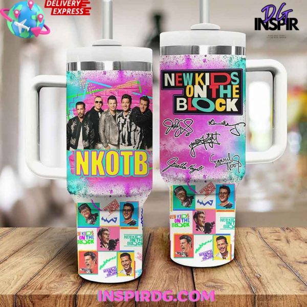New Kids On The Block Tie Dye Stanley Tumbler Cup