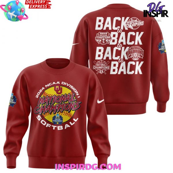 Oklahoma Sooners 2024 NCAA Division Softball National Champions Sweatshirt Cap