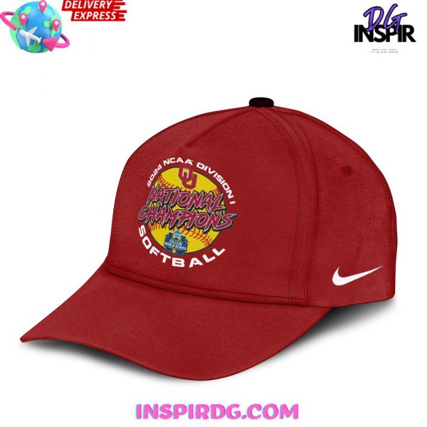 Oklahoma Sooners 2024 NCAA Division Softball National Champions Sweatshirt Cap