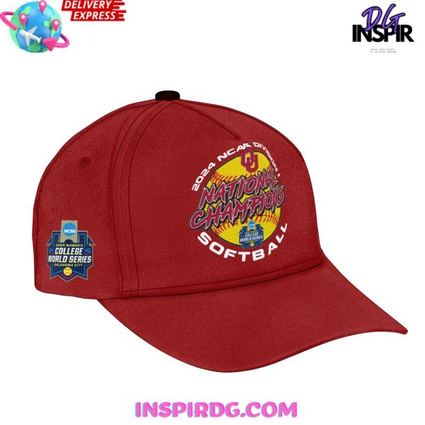 Oklahoma Sooners 2024 NCAA Division Softball National Champions Sweatshirt Cap