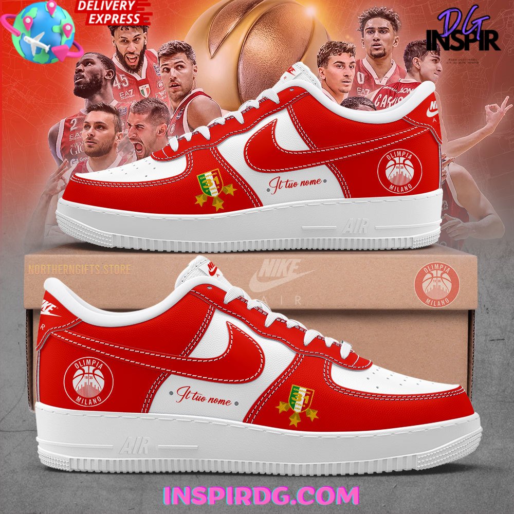 Olimpia Milano Personalized Nike Air Force 1 Shoes InspirDG