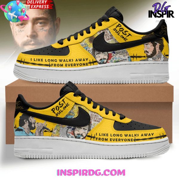 Post Malone “I Like Long Walks Away From Everyone” Air Force 1