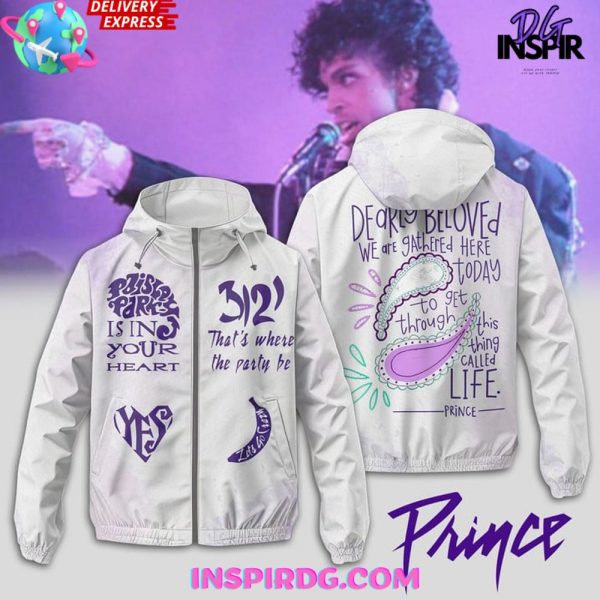 Prince Dearly Beloved Windbreaker Outdoor Zipper Hoodie