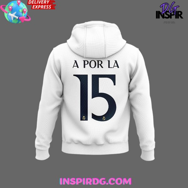 Real Madrid UEFA Champions League Final London 2024 A Por La 15 Hoodie