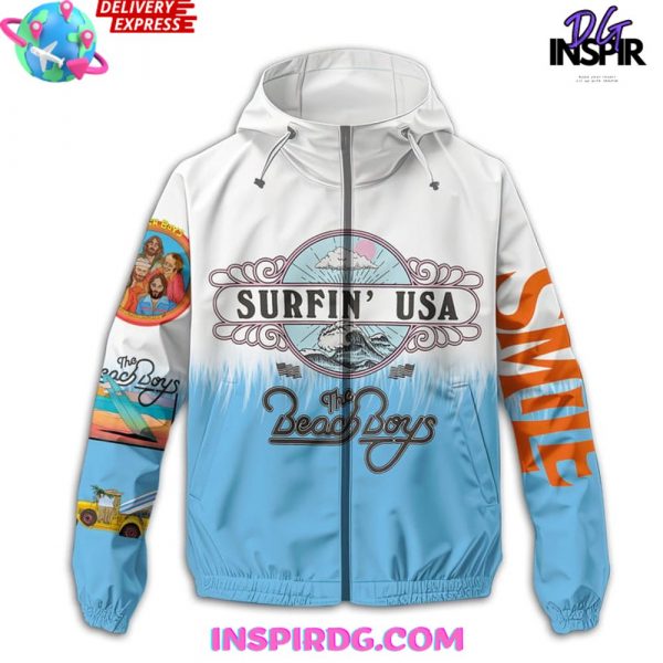Beach Boy Surfin USA Windbreaker Outdoor Zipper Hoodie