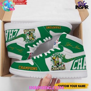 Boston Celtics NBA Finals Champions Customized Air Jordan 1 Shoes