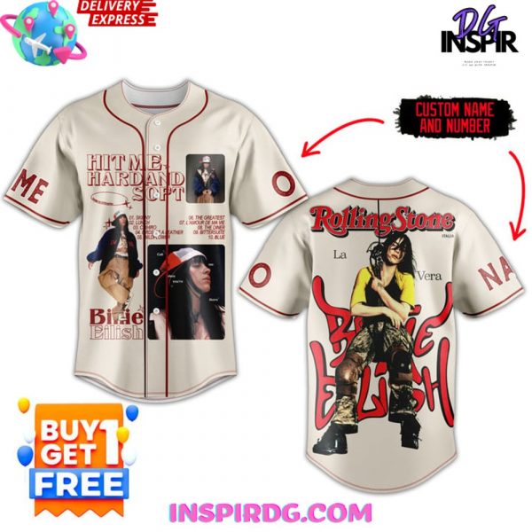 Billie Eilish Rolling Stone Special Baseball Jersey