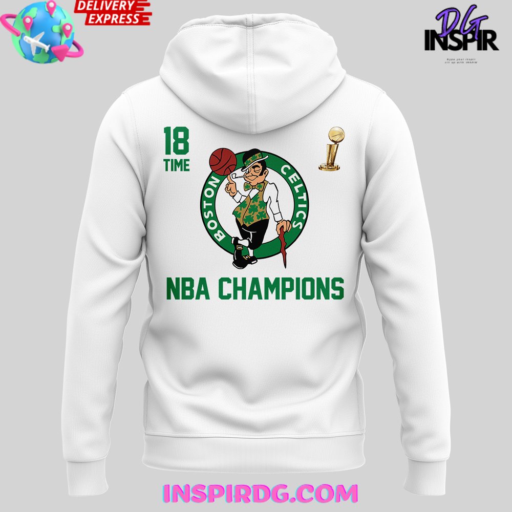 Boston Celtics 2024 NBA Champions 18 times Hoodie InspirDG