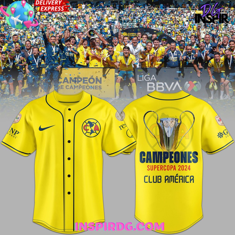 Club America Campeones Super Copa 2024 Baseball Jersey - InspirDG