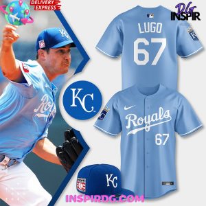 Kansas City Royals Lugo Light Blue Baseball Jersey InspirDG