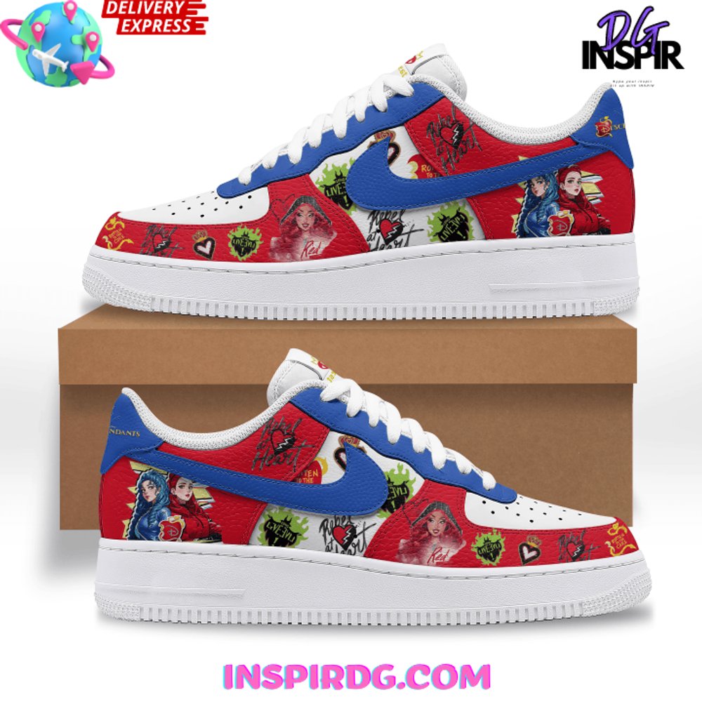 Descendants The Rise of Red Nike Air Force 1 Sneaker InspirDG