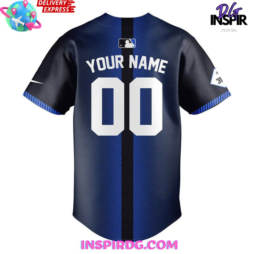 Detroit Tigers Motor City Customized Baseball Jersey InspirDG