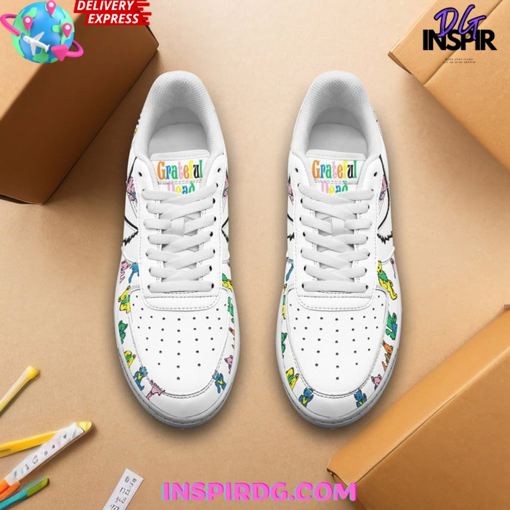 Grateful Dead Dancing Bears White Air Force 1 Grateful Dead Dancing Bears White Air Force 1