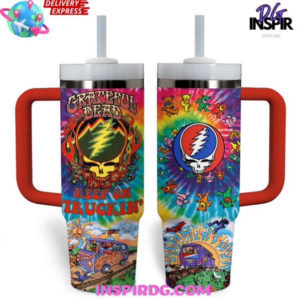 Grateful Dead Keep On Truckin Stanley Tumbler Cup 40z