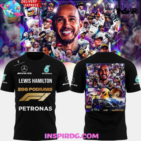 Lewis Hamilton 200 Podiums Commemorative F1 T-Shirt
