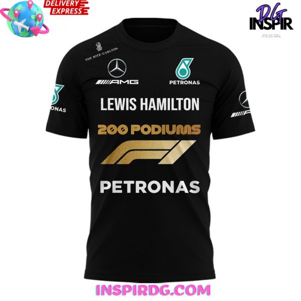 Lewis Hamilton 200 Podiums Commemorative F1 T-Shirt