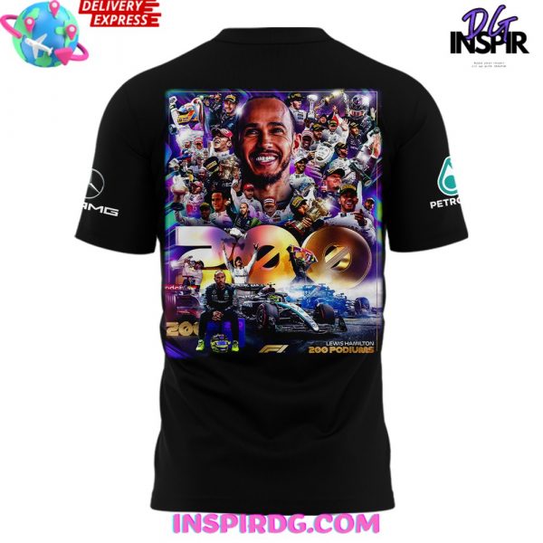 Lewis Hamilton 200 Podiums Commemorative F1 T-Shirt