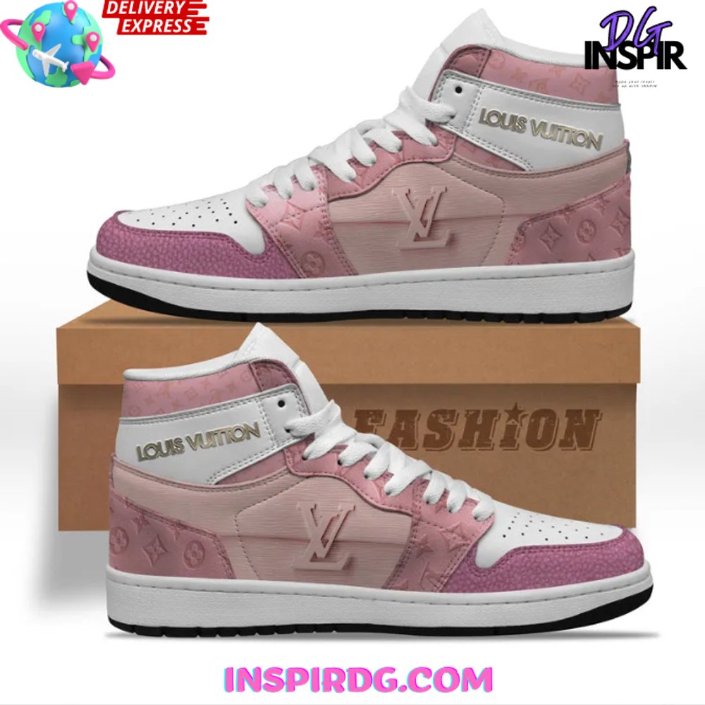 Louis Vuitton x Nike Air Jordan 1 Sneaker Pink InspirDG