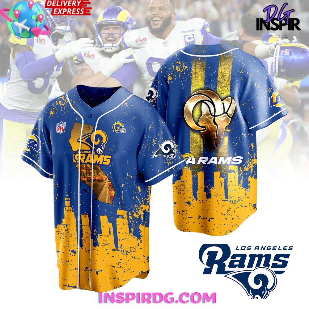 NFL Los Angeles Rams Champions 2024 Baseball Jersey InspirDG