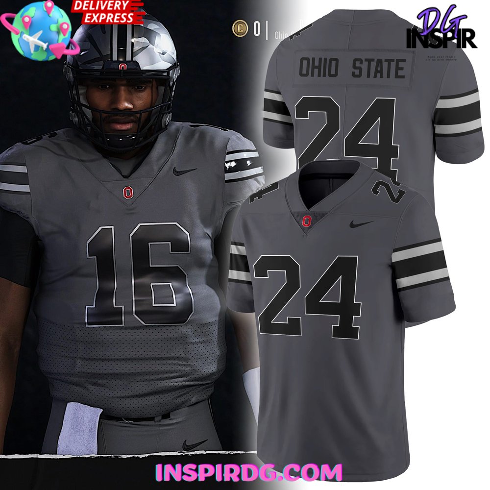 Ohio State Gray Alternate Football Jersey InspirDG