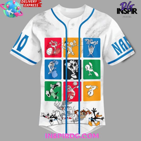 Olympic Paris 2024 Looney Tunes Team Usa Baseball Jersey
