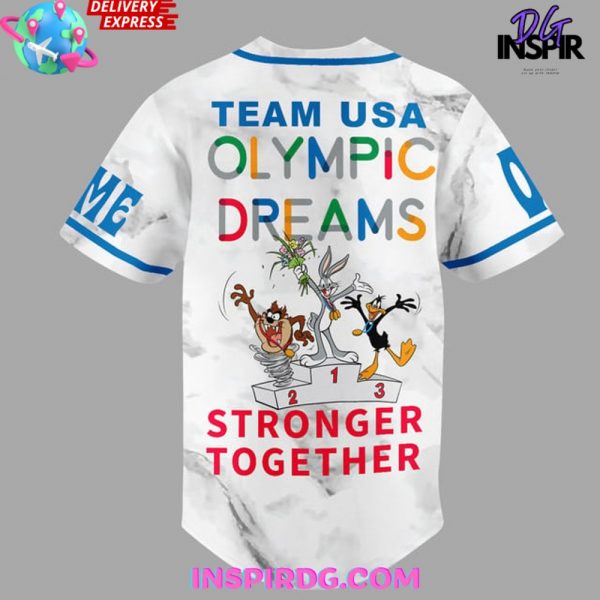 Olympic Paris 2024 Looney Tunes Team Usa Baseball Jersey