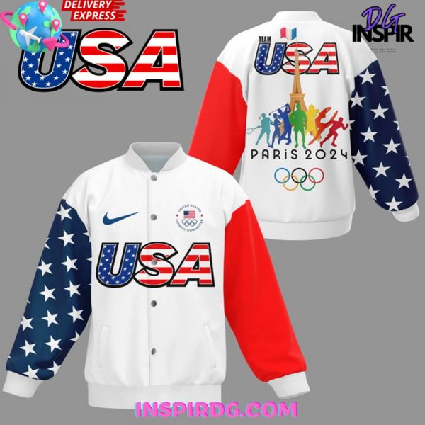 Olympic Paris 2024 USA Nation Baseball Jacket