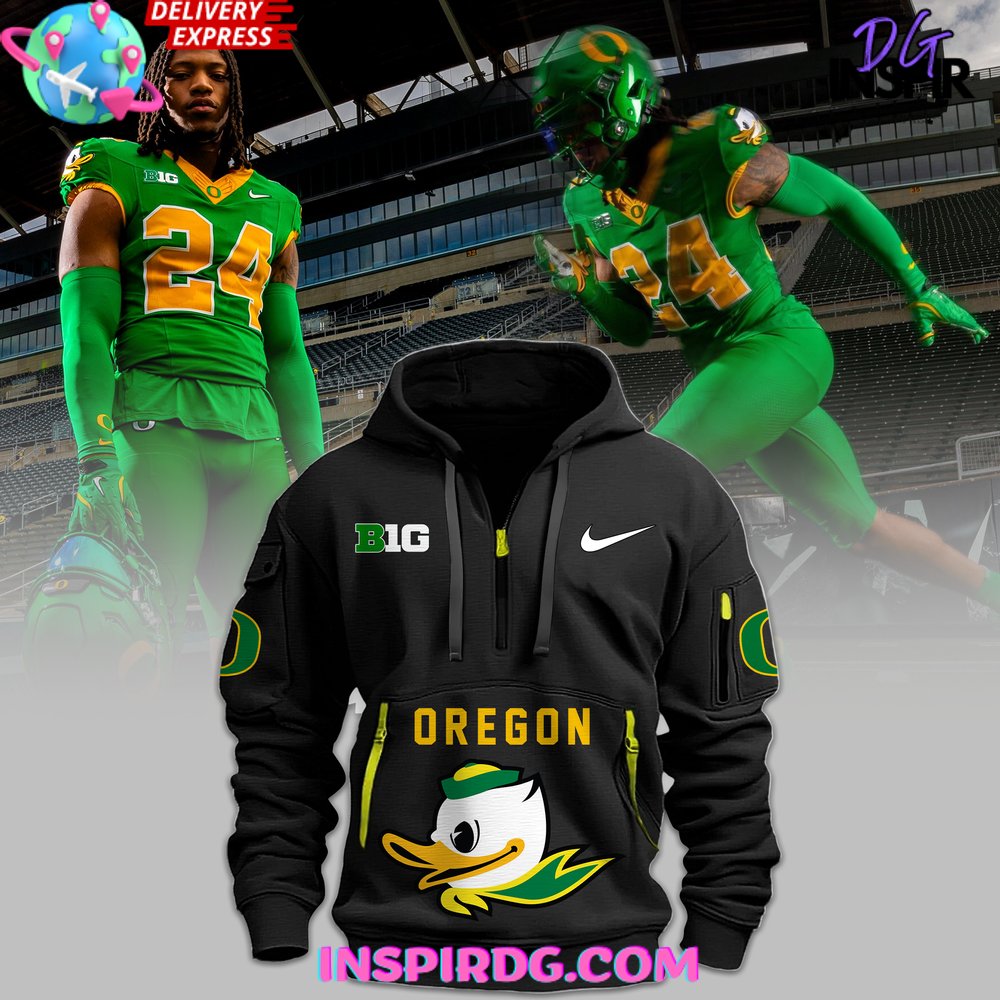 Oregon Ducks Gang Green Heavy Hoodie InspirDG