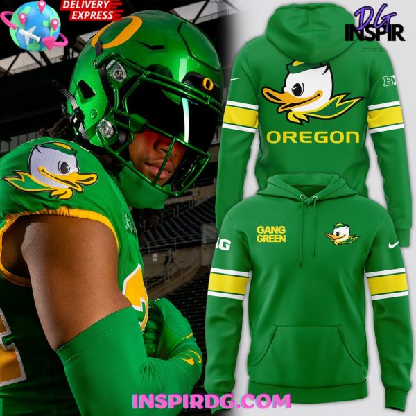 Oregon Ducks Gang Green Football Jersey